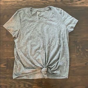 Madewell gray t-shirt with front knot
